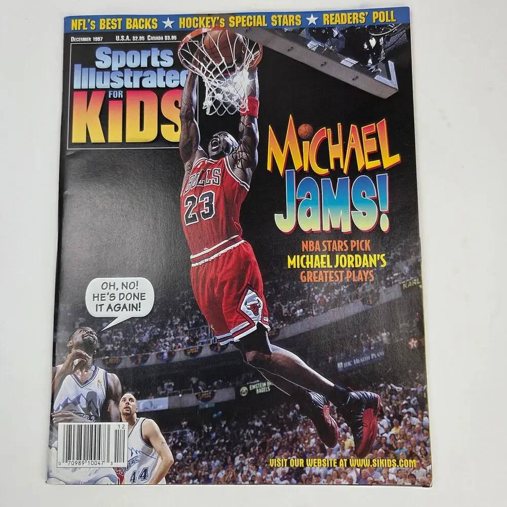 Sports Illustrated For Kids Dec 1997 Michael Jordan Jams! Complete Stickers